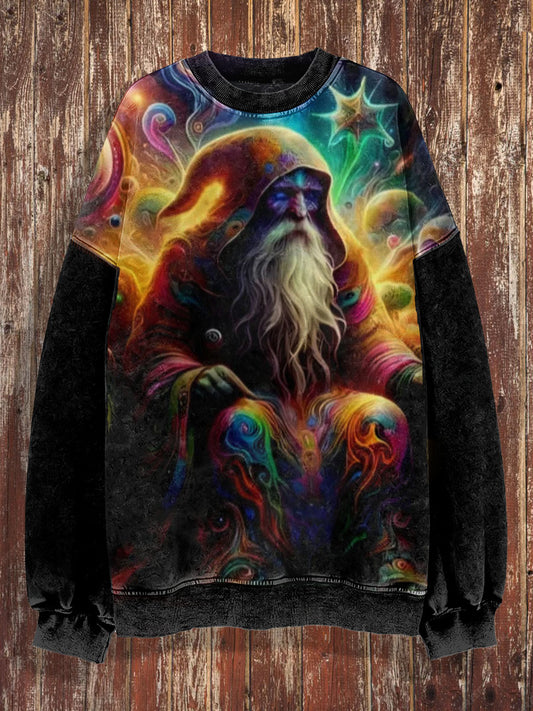 Unisex Magic Horror Man Print Christmas Crew Neck Casual Sweatshirt