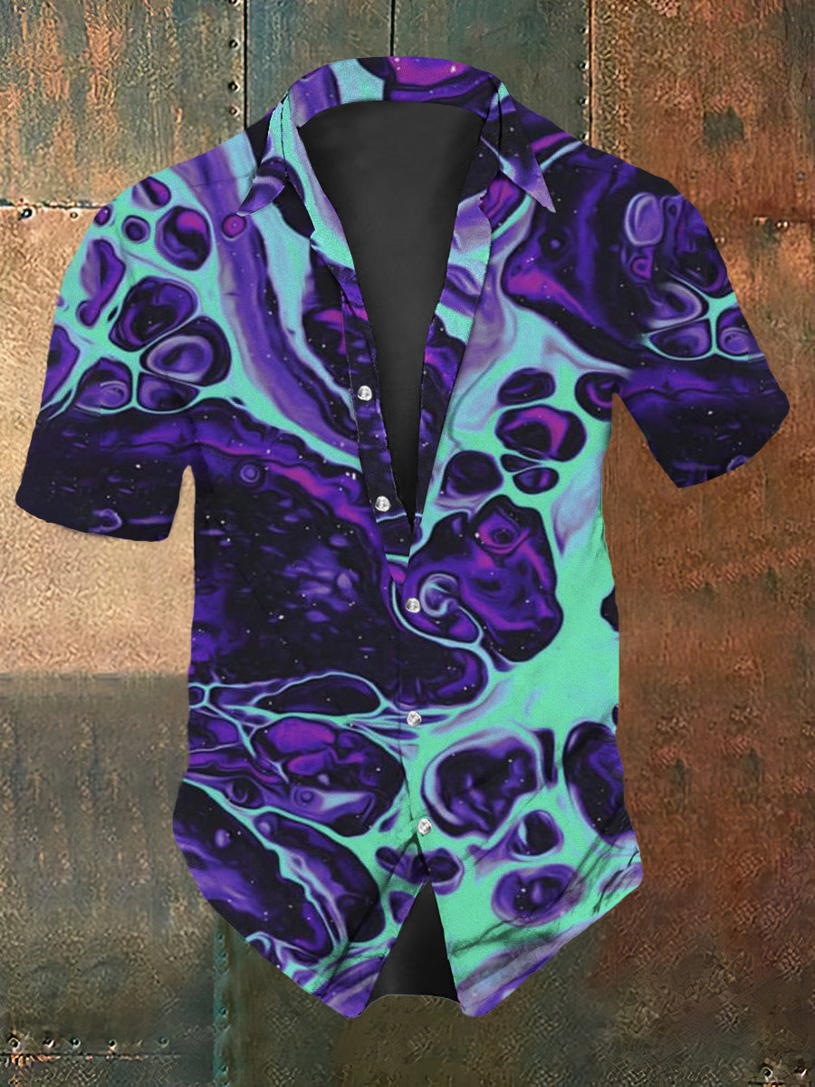 Men's Fantasy Magic Print Casual Vintage Shirt